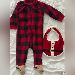 Christmas bundle for baby 4-6months. PJ, Bib, sweater